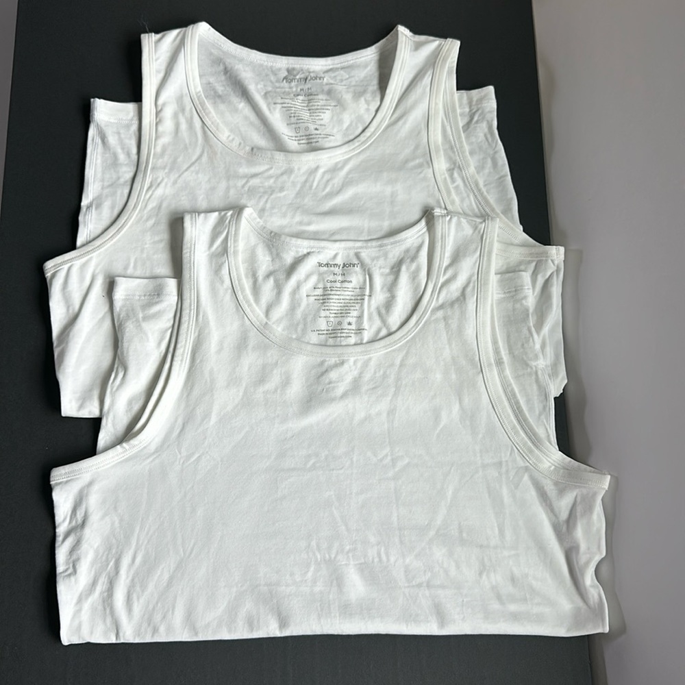 New Tommy John 2-Pack Cool Cotton Slim Fit Tanks